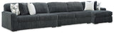 Tampa Furniture Outlet - Ashley Furniture - Midnight-Madness 3-Piece Sectional with Chaise - 3-Piece Sectional with Chaise - 98105S28