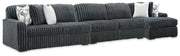 Tampa Furniture Outlet - Ashley Furniture - Midnight-Madness 3-Piece Sectional with Chaise - 3-Piece Sectional with Chaise - 98105S28