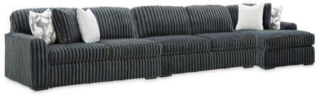Midnight-Madness 3-Piece Sectional with Chaise - Tampa Furniture Outlet