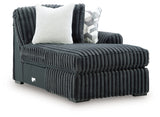 Midnight-Madness 3-Piece Sectional with Chaise - Tampa Furniture Outlet