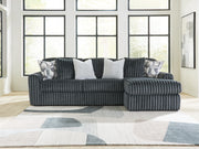 Tampa Furniture Outlet - Ashley Furniture - Midnight-Madness Sectional - LAF 2-Piece Sectional Sofa Chaise / Gunmetal - 98105S3