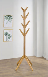 Margaret Solid Wood Coat Rack Clothing Hanger Natural Oak - Tampa Furniture Outlet