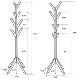Margaret Solid Wood Coat Rack Clothing Hanger Natural Oak - Tampa Furniture Outlet