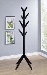 Margaret Solid Wood Coat Rack Clothing Hanger Black - Tampa Furniture Outlet