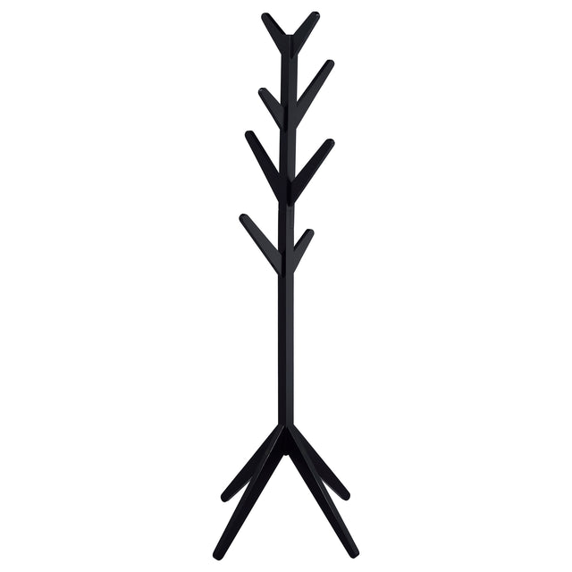 Tampa Furniture Outlet - Coaster - Margaret Solid Wood Coat Rack Clothing Hanger Black - 983272