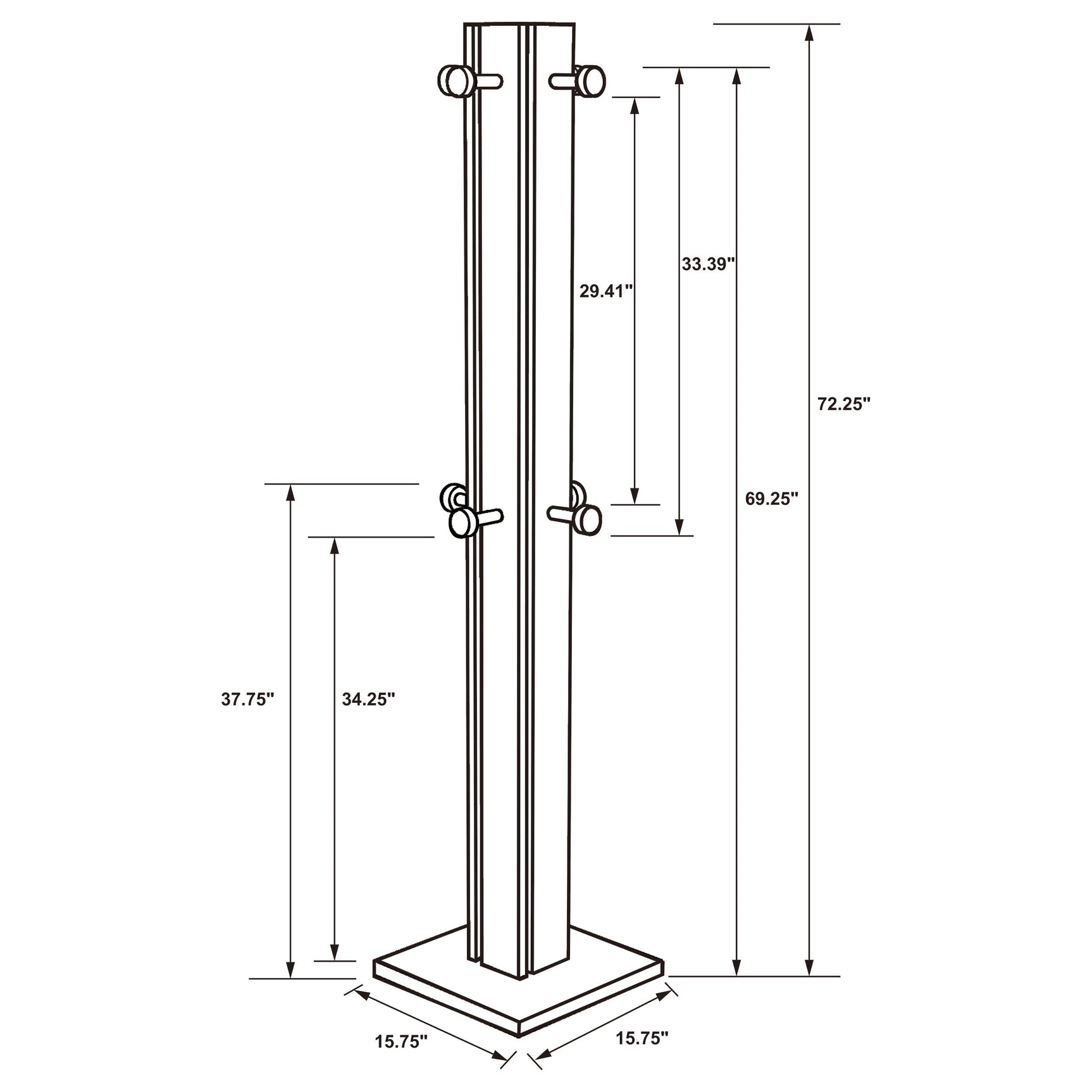 Rikkie Engineered Wood Coat Rack Walnut - Tampa Furniture Outlet