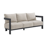 Playa - Sofa With 2 Pillows - Dark Gray / Beige - Tampa Furniture Outlet