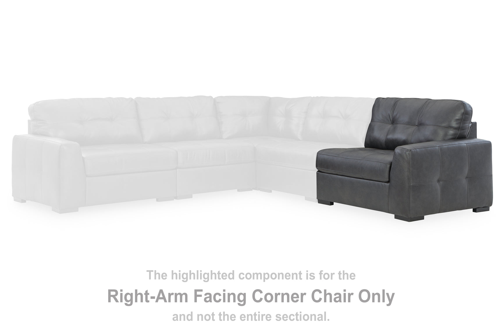 Tampa Furniture Outlet - Ashley Furniture - Brindley Pier Sectional - RAF Corner Chair / Fog - 9950365