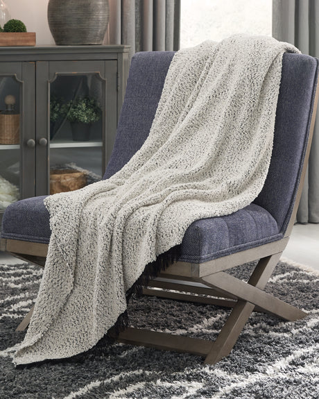 Tampa Furniture Outlet - Ashley Furniture - Leonita Throw - Throw / Black/White - A1000769T