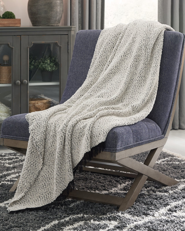 Tampa Furniture Outlet - Ashley Furniture - Leonita Throw - Throw / Black/White - A1000769T