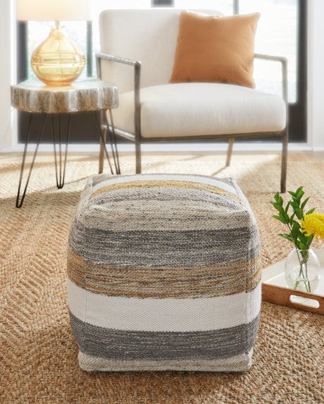 Tampa Furniture Outlet - Ashley Furniture - Josalind Pouf - Pouf / Multi - A1000935