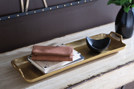 Tampa Furniture Outlet - Ashley Furniture - Posy Tray - Tray / Gold Finish - A2000136