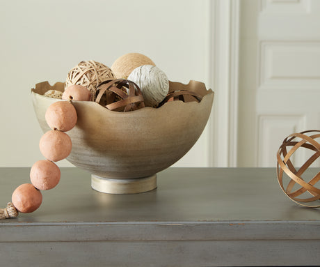 Tampa Furniture Outlet - Ashley Furniture - Maura Bowl - Bowl / Antique Gold Finish - A2000594