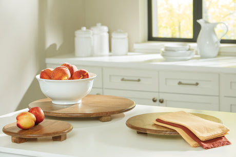 Tampa Furniture Outlet - Ashley Furniture - Kaidler Tray Set (Set of 3) - Tray Set (3/CN) / Brown - A2000614