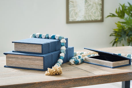 Tampa Furniture Outlet - Ashley Furniture - Jolina Box Set (set of 3) - Box Set (3/CN) / Blue - A2000617