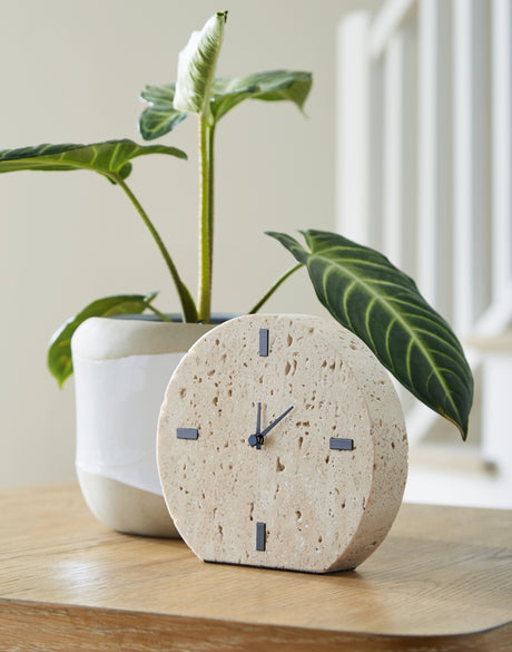 Tampa Furniture Outlet - Ashley Furniture - Donfordson Table Clock - Table Clock / Beige - A2000660C