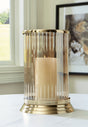 Tampa Furniture Outlet - Ashley Furniture - Aavinson Candle Holder - Candle Holder / Amber/Gold Finish - A2000687
