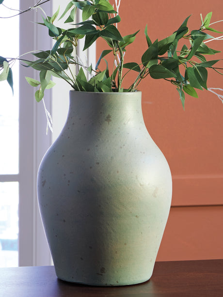 Tampa Furniture Outlet - Ashley Furniture - Baychester Vase - Vase / Antique Green - A2000806