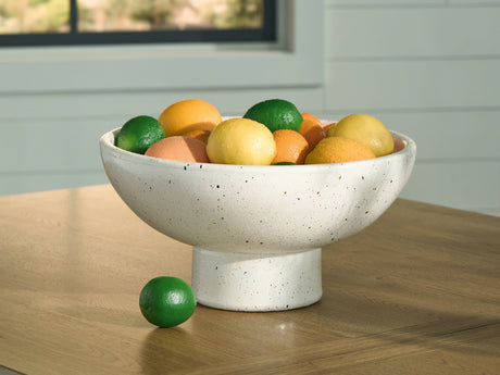 Tampa Furniture Outlet - Ashley Furniture - Dallinworth Bowl - Bowl / White/Black - A2000833