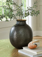 Tampa Furniture Outlet - Ashley Furniture - Woody Vase - Vase / Pewter/Gold Finish - A2000844