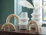 Tampa Furniture Outlet - Ashley Furniture - Maddwarth Accessory Set (Set of 5) - Accessory Set (5/CN) / White/Natural Brown - A2C00214
