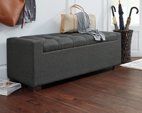 Tampa Furniture Outlet - Ashley Furniture - Cortwell Storage Bench - Storage Bench / Gray / 54"W x 18"D x 18"H - A3000224