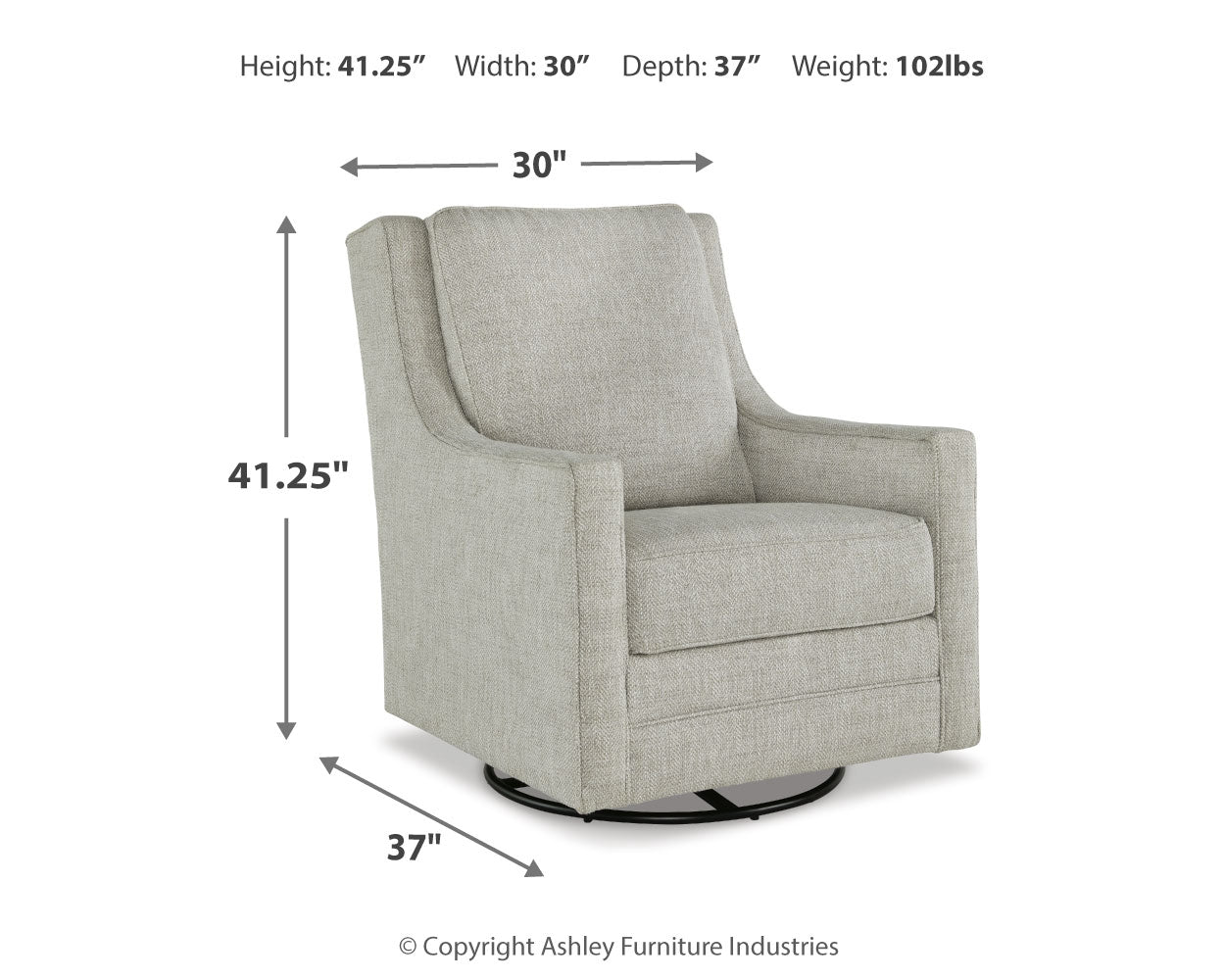 Kambria Swivel Glider Accent Chair - Tampa Furniture Outlet