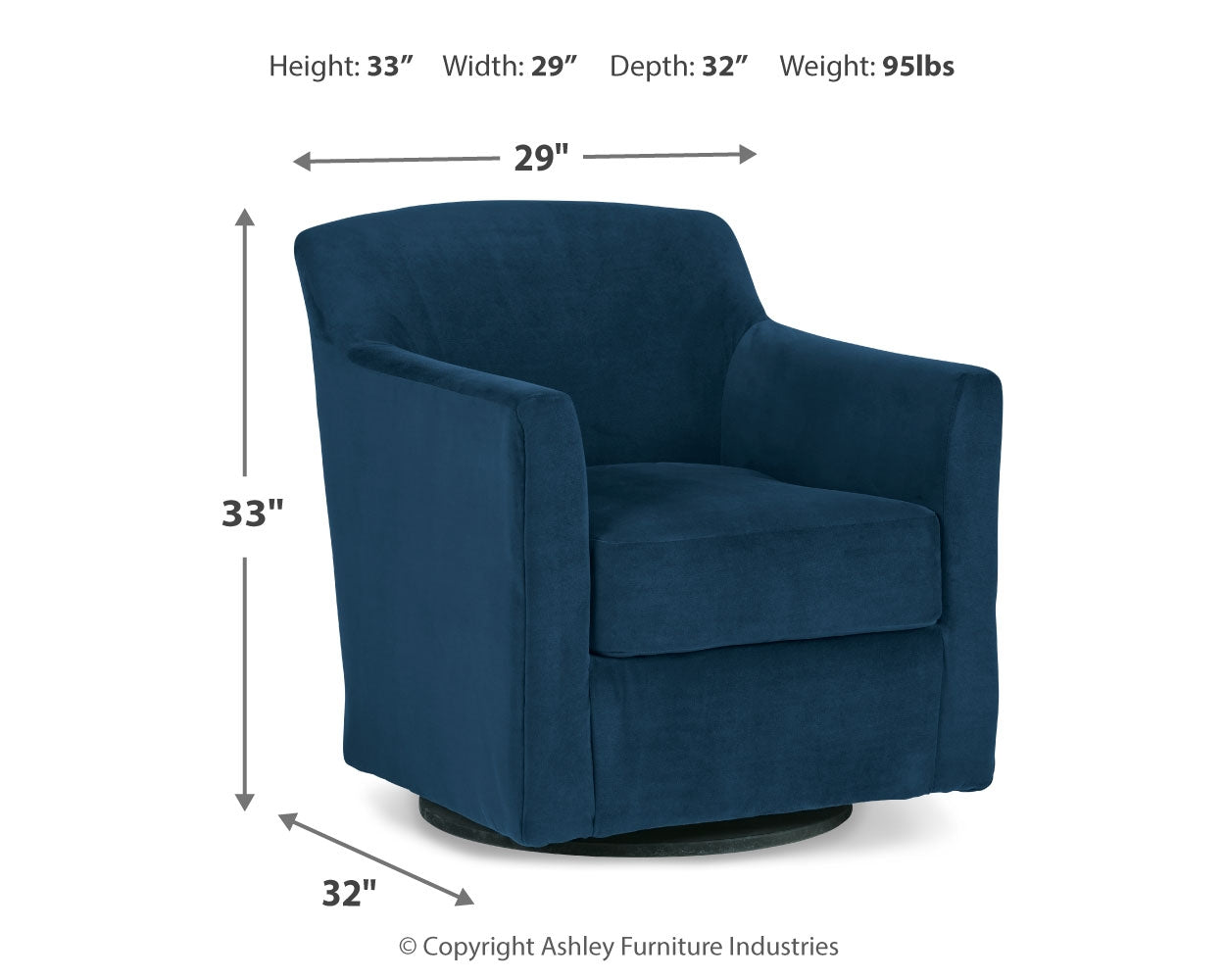 Bradney Swivel Accent Chair - Tampa Furniture Outlet