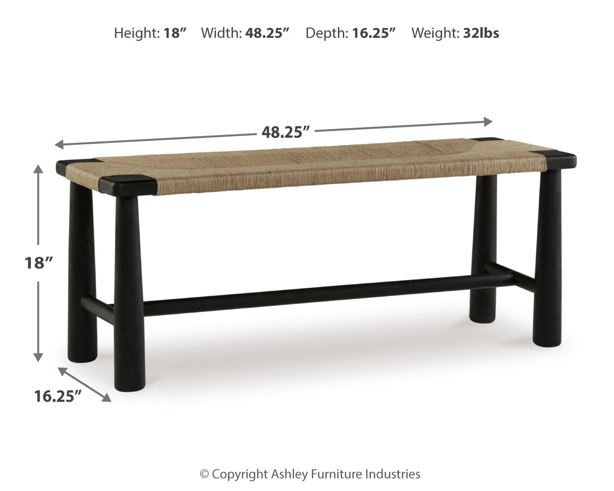 Acerman Accent Bench - Tampa Furniture Outlet