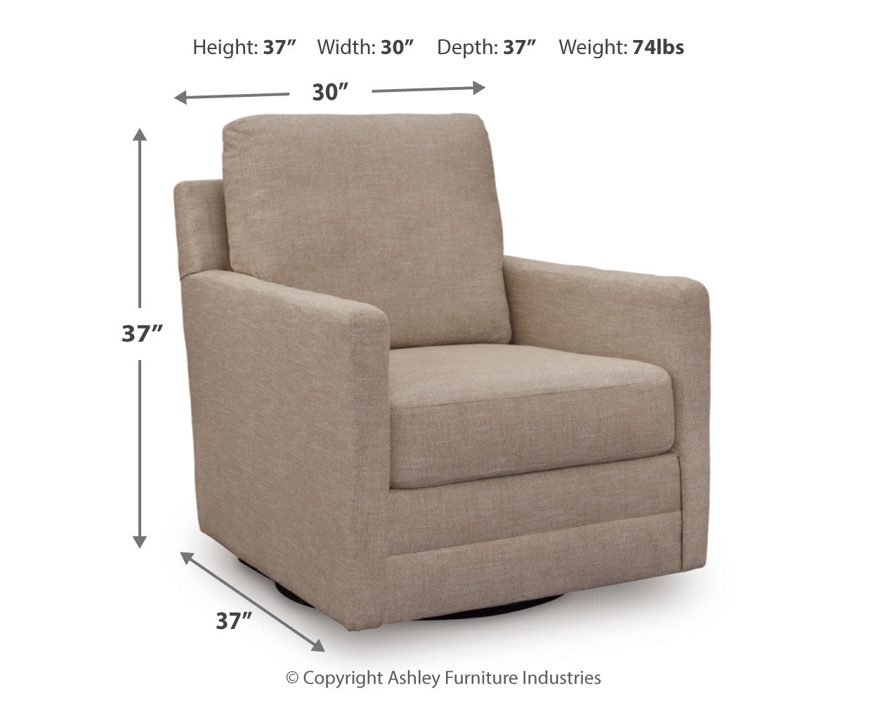Freybourne Next-Gen Nuvella Swivel Accent Chair