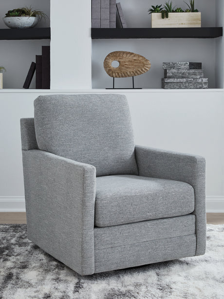 Tampa Furniture Outlet - Ashley Furniture - Freybourne Next-Gen Nuvella Swivel Accent Chair - Swivel Accent Chair / Pewter - A3000737