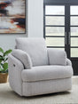 Tampa Furniture Outlet - Ashley Furniture - Alainmont Next-Gen Nuvella Swivel Power Recliner - Swivel Power Recliner / Stone - A3000739