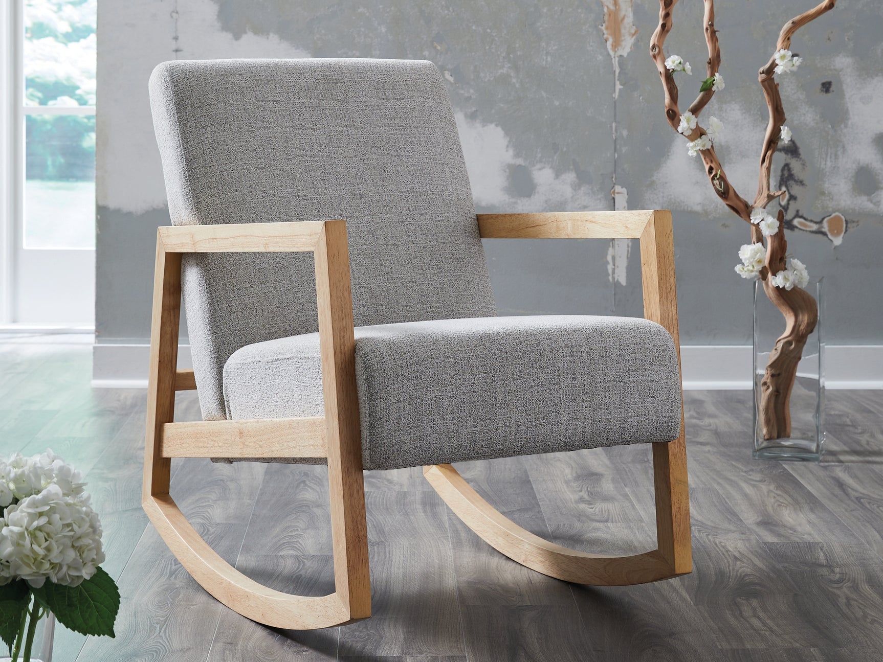 Tampa Furniture Outlet - Ashley Furniture - Wychworth Accent Chair - Accent Chair / Gray/Natural - A3000745