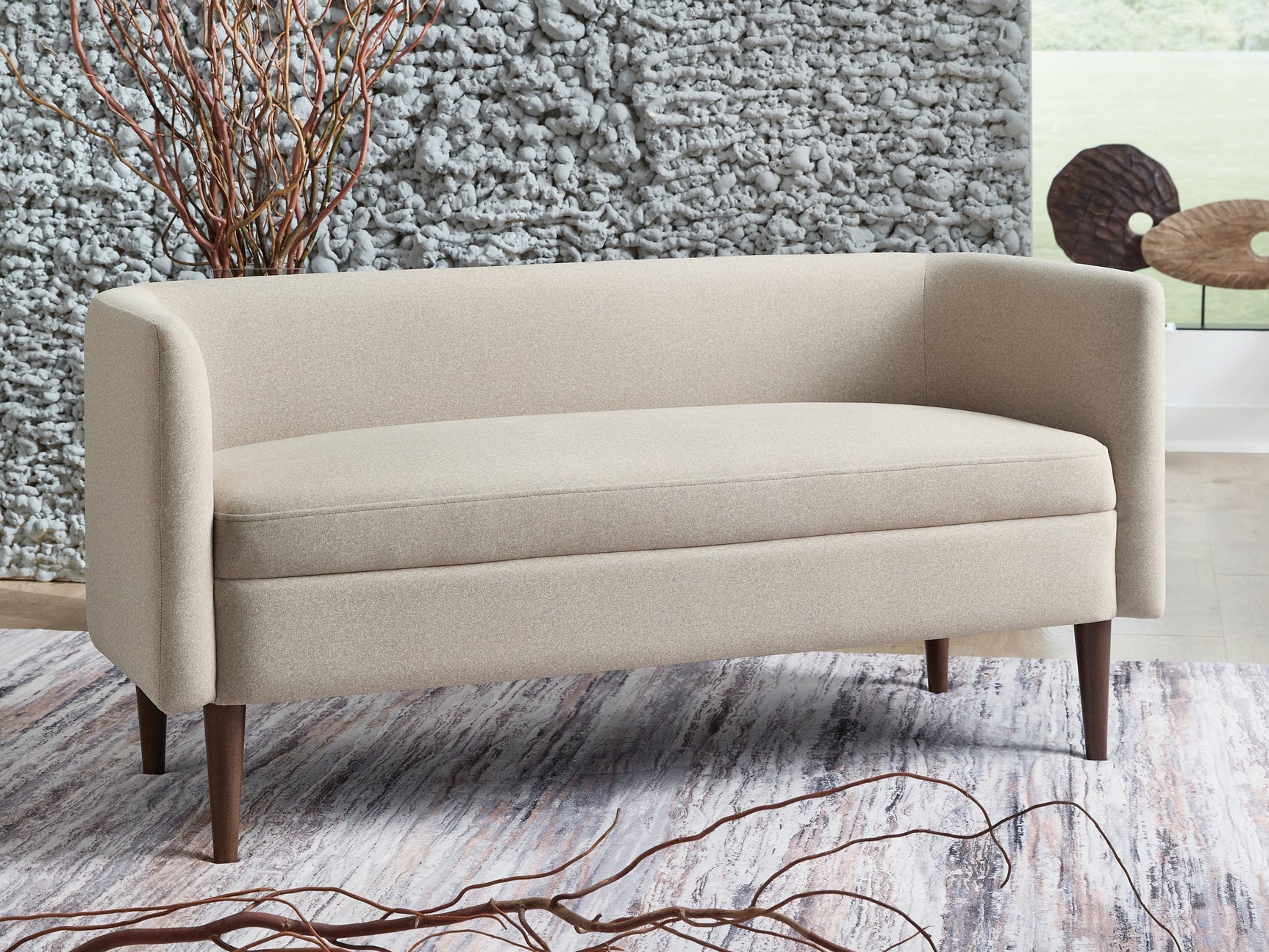Tampa Furniture Outlet - Ashley Furniture - Wainner Accent Bench - Accent Bench / Beige / 53"W x 22"D x 25"H - A3000756