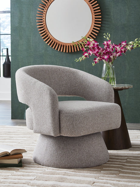 Tampa Furniture Outlet - Ashley Furniture - Nashkins Swivel Accent Chair - Swivel Accent Chair / Pebble - A3000757