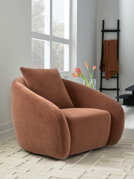 Tampa Furniture Outlet - Ashley Furniture - Yahya Swivel Accent Chair - Swivel Accent Chair / Sienna - A3000780