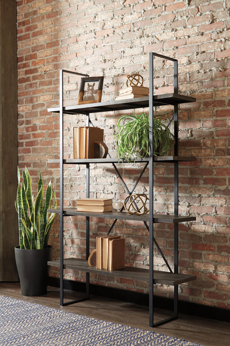 Tampa Furniture Outlet - Ashley Furniture - Gilesgrove Bookcase - Bookcase / Black/Gray - A4000017