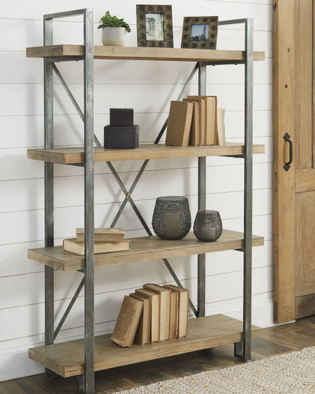 Tampa Furniture Outlet - Ashley Furniture - Forestmin Bookcase - Bookcase / Brown/Black - A4000045