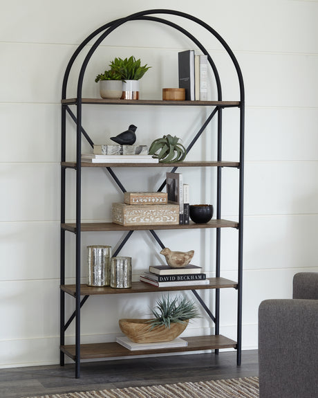 Tampa Furniture Outlet - Ashley Furniture - Galtbury Bookcase - Bookcase / Brown/Black - A4000325