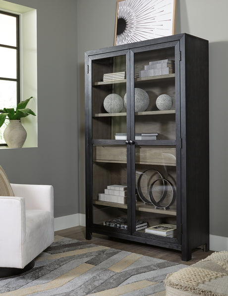 Tampa Furniture Outlet - Ashley Furniture - Lenston Accent Cabinet - Accent Cabinet / Black/Gray - A4000507