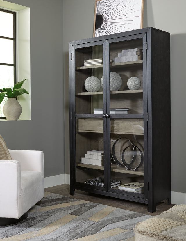 Tampa Furniture Outlet - Ashley Furniture - Lenston Accent Cabinet - Accent Cabinet / Black/Gray - A4000507