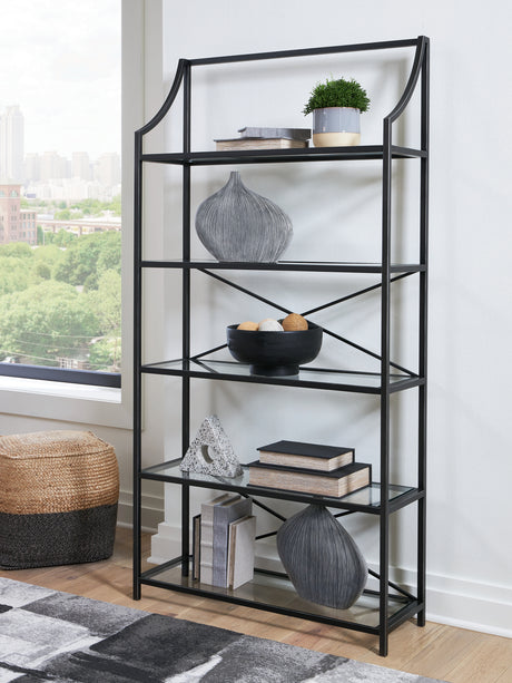 Tampa Furniture Outlet - Ashley Furniture - Dakerwell Bookcase - Bookcase / Antique Black - A4000557