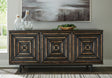 Tampa Furniture Outlet - Ashley Furniture - Fair Ridge Accent Cabinet - Accent Cabinet / Distressed Black - A4000573