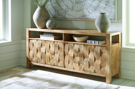 Tampa Furniture Outlet - Ashley Furniture - Hudwick Accent Cabinet - Accent Cabinet / Natural Brown - A4000672