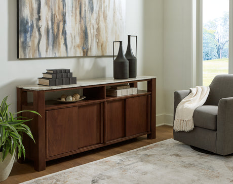 Tampa Furniture Outlet - Ashley Furniture - Tobinville Accent Cabinet - Accent Cabinet / Dark Brown - A4000673