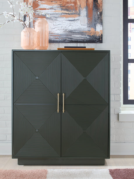 Tampa Furniture Outlet - Ashley Furniture - Geirwood Accent Cabinet - Accent Cabinet / Dark Green - A4000676