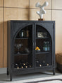 Tampa Furniture Outlet - Ashley Furniture - Armenleigh Accent Cabinet - Bar Cabinet / Black/Brown - A4000702
