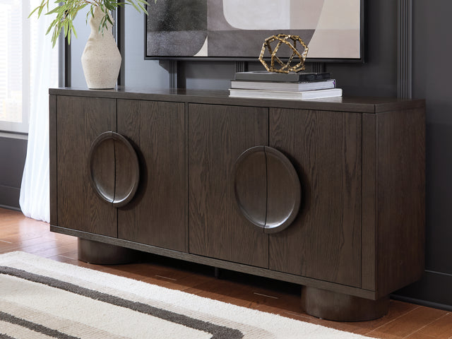 Tampa Furniture Outlet - Ashley Furniture - Veeda Accent Cabinet - Accent Cabinet / Dark Brown - A4000703