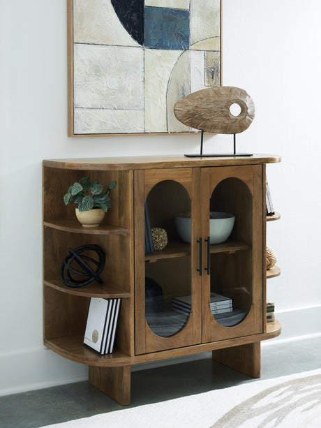 Tampa Furniture Outlet - Ashley Furniture - Niall Accent Cabinet - Accent Cabinet / Light Brown - A4000707