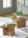 Tampa Furniture Outlet - Ashley Furniture - Abeford Accent Coffee Table (Set of 2) - Accent Cocktail TBL Set (Set of 2) / Brown - A4000711